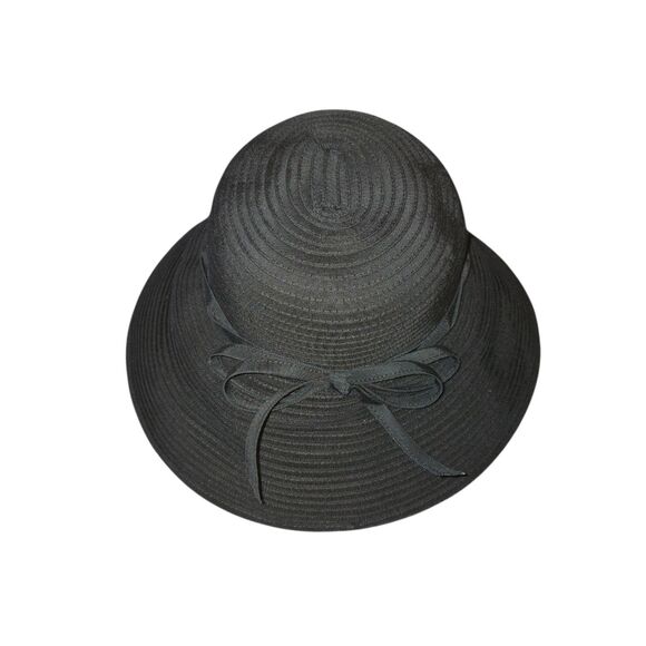 Eric Javits VTG Black Squishee Sun Hat Packable SPF 50+ Repells Water Twist Band main image 8